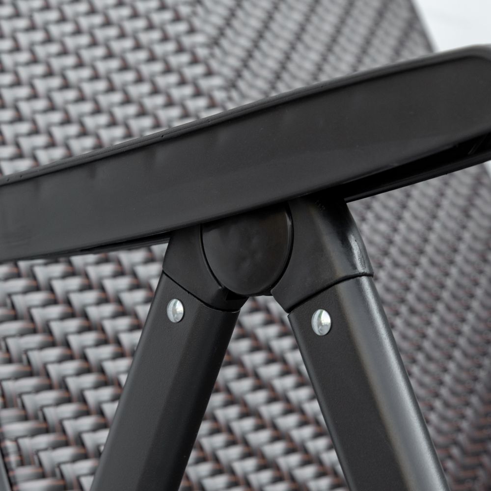 Set of 2 Adjustable Outdoor Rattan Chairs - Durable & Stylish for Patio Dining