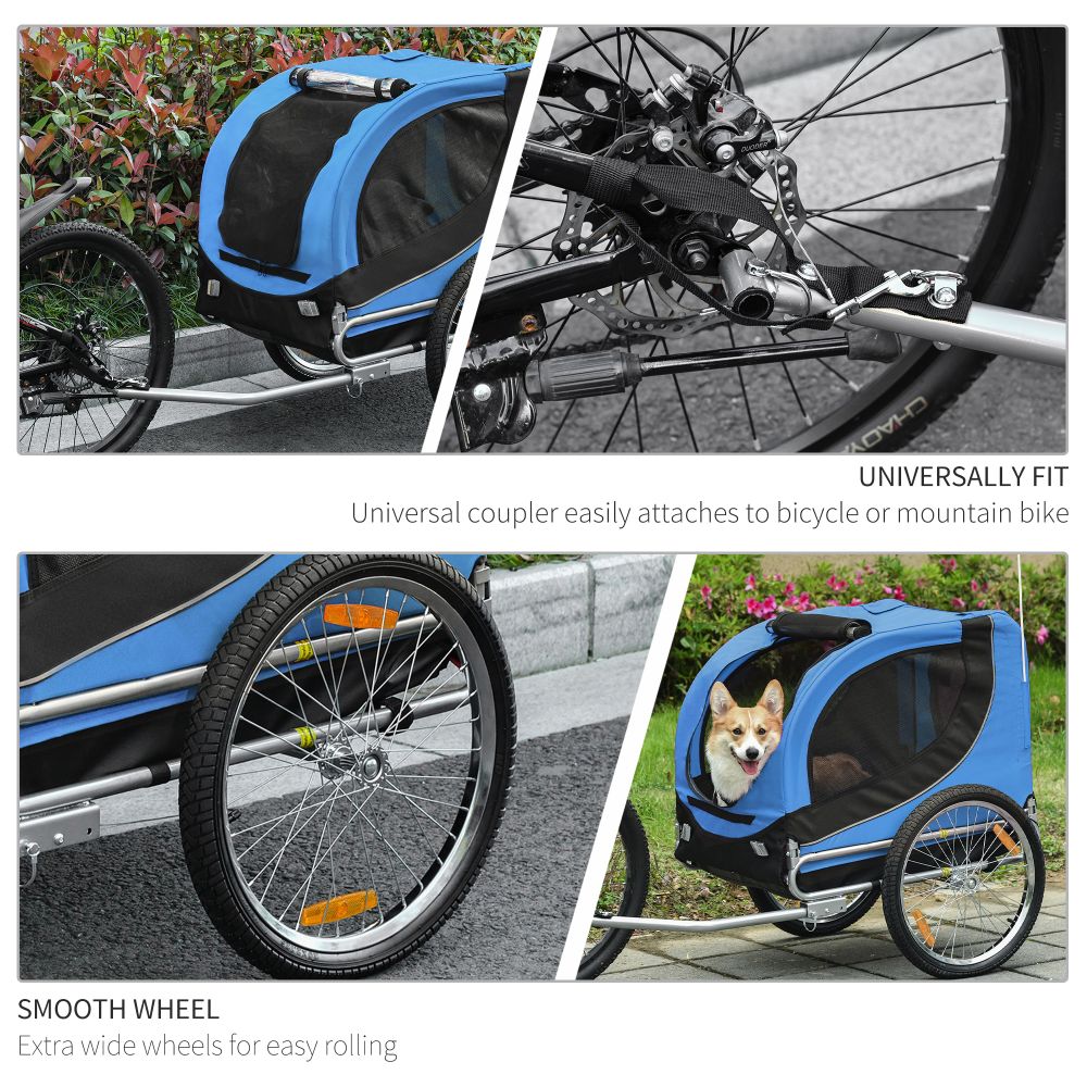 Stylish Pet Bike Trailer: Safe Travel Carrier for Small Dogs & Cats