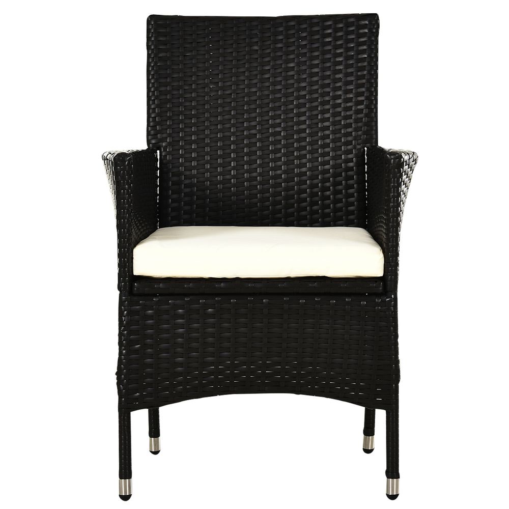 Stylish 2-Piece Dark Coffee Rattan Chair Set for Ultimate Outdoor Comfort