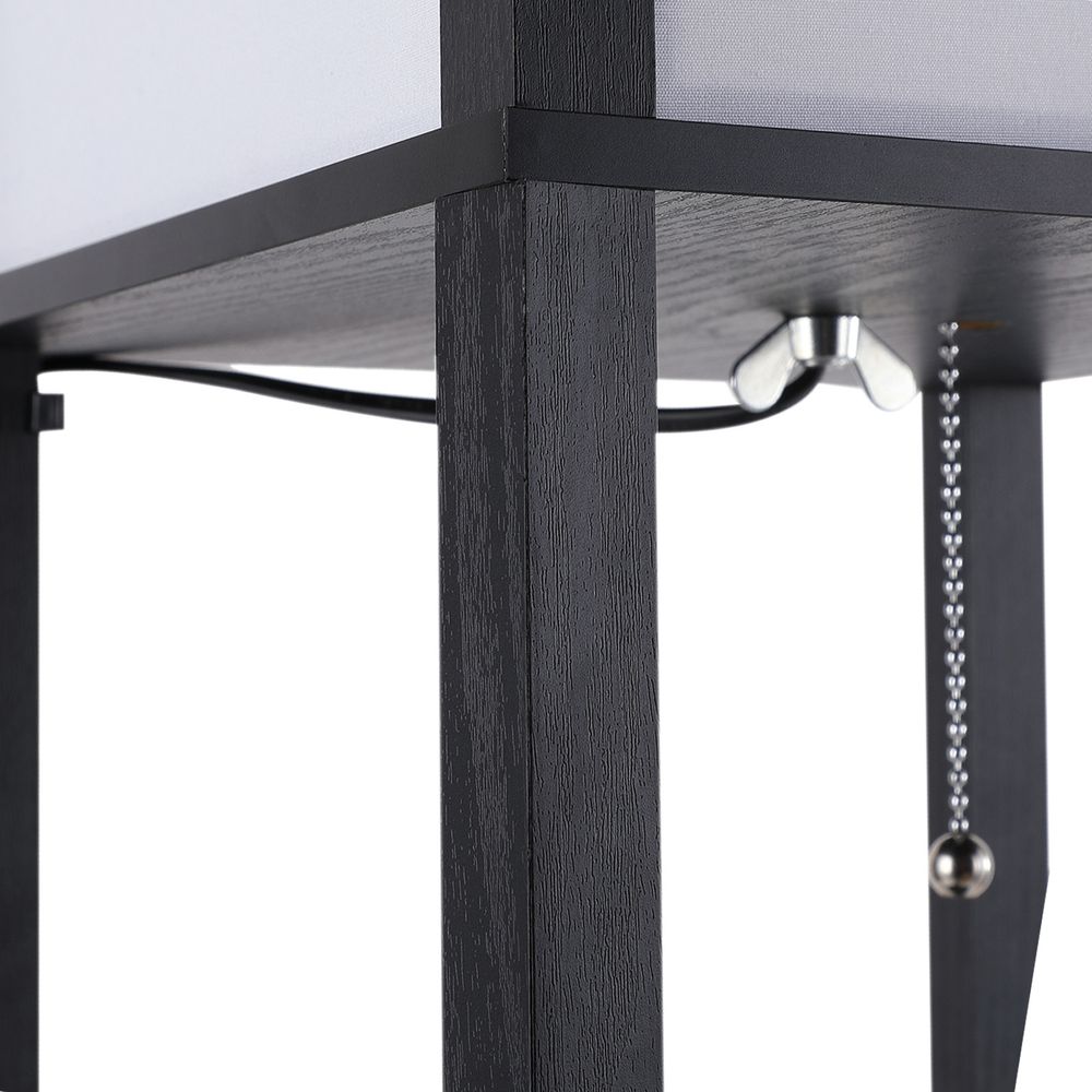 Illuminate & Organize: 4-Tier Stylish Shelf Floor Lamp with Ambient Light