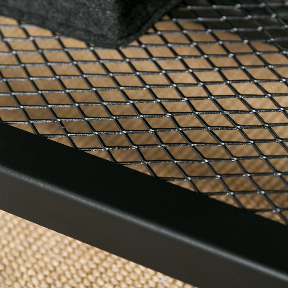 Stylish 2-Tier Coffee Table with Storage - Rustic Wood Grain & Black Frame