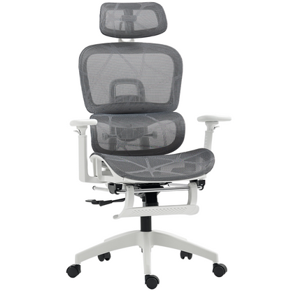 HOMCOM Ergonomic Office Chair Swivel Computer Chair with 3D Armrest Grey