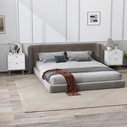 HOMCOM 2-Piece Bedside Tables Set with 2 Drawers for Bedroom, White