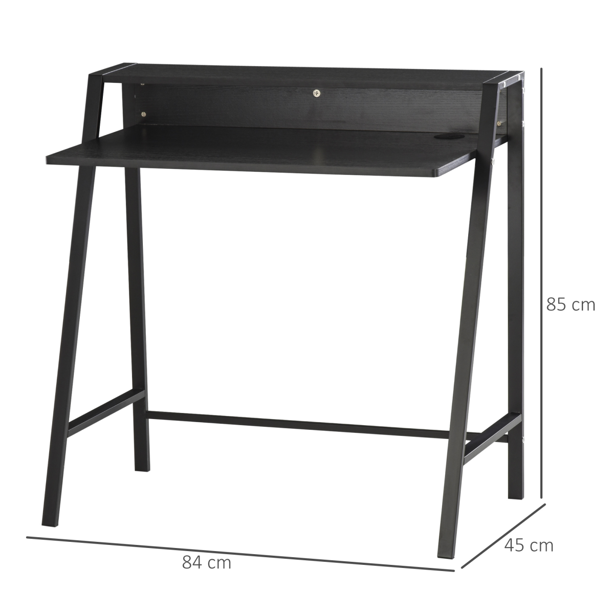 Sturdy Computer Desk with Upper Storage Shelf - Ideal Home Office, 85cm