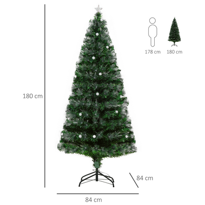 6ft White LED Christmas Tree - 90 LEDs, Star Topper, Tri-Base, Pre-Lit