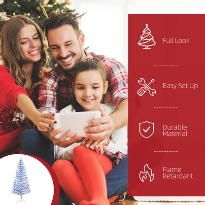 Fibre Optic Artificial Christmas Tree with 26 LED Lights HOMCOM