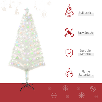 5ft Prelit Fiber-Optic Christmas Tree with Multicolor LED Lights