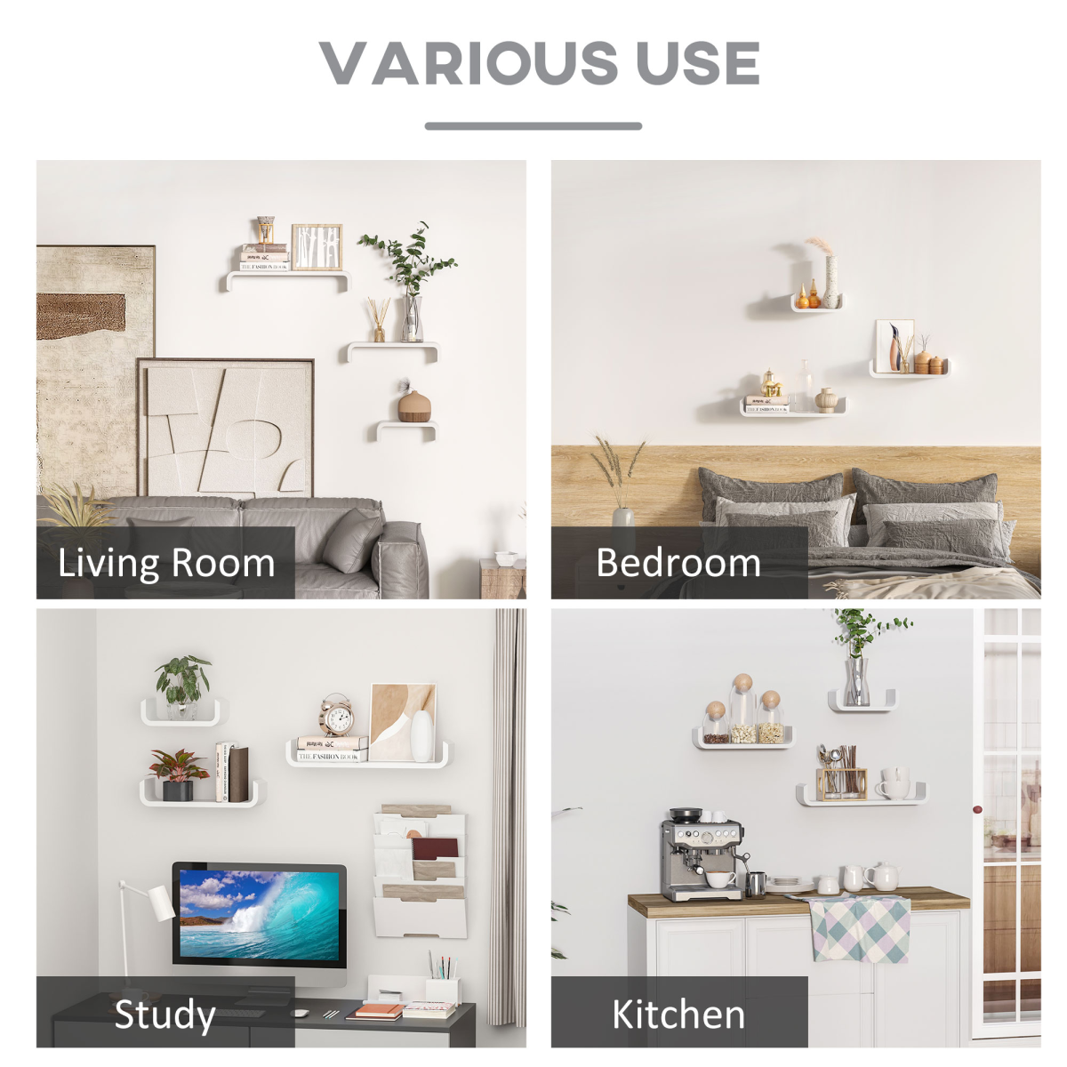 2-Tier Bedside Table Storage Cabinet w/ Removable Shelf HOMCOM