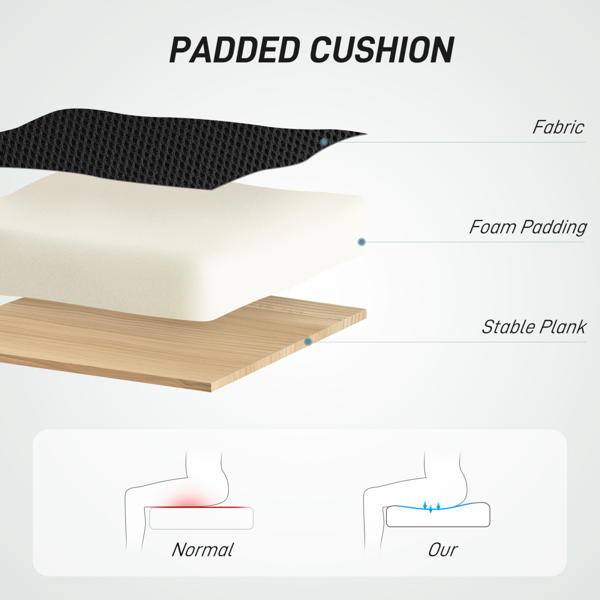 HOMCOM Drafting Stool Chair with Adjustable Armrest for Standing Desk, Black