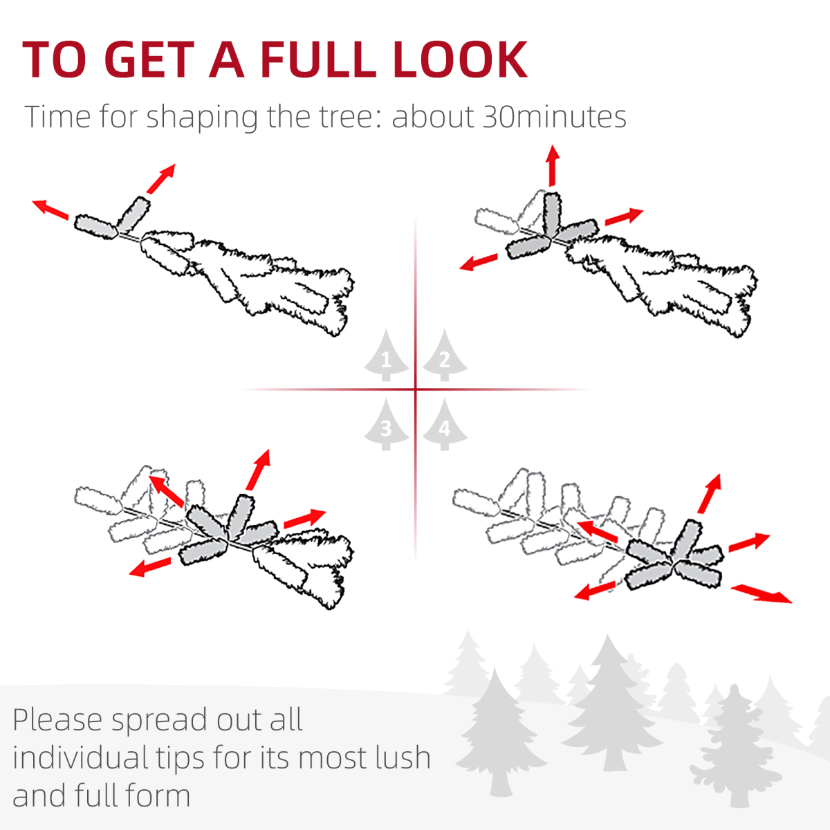 HOMCOM 5ft Pencil Slim Artificial Christmas Tree with Sturdy White Stand