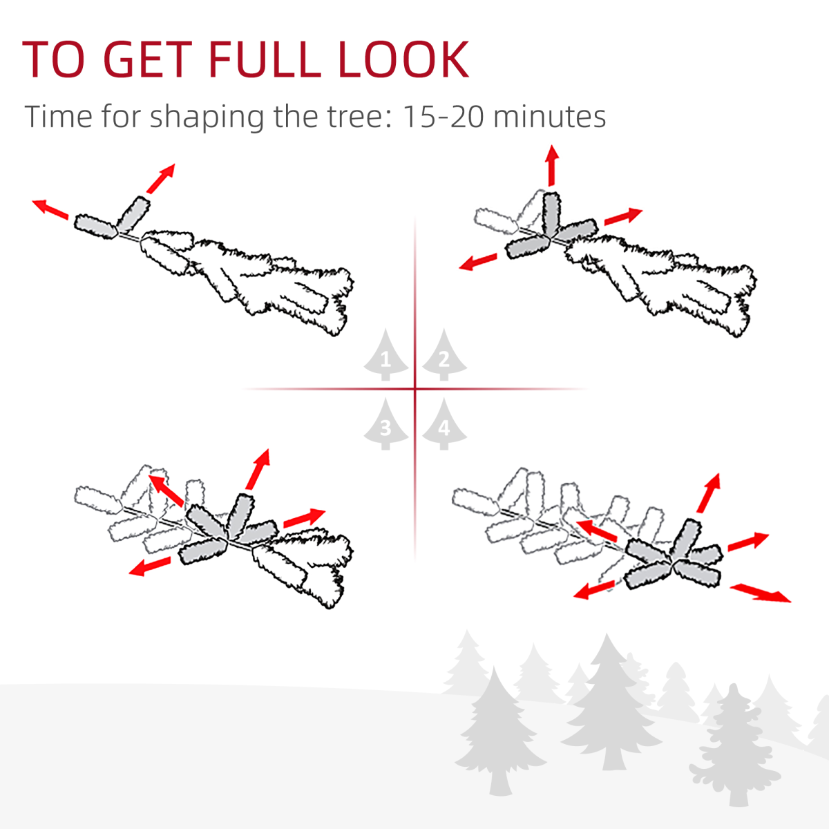 7ft Indoor Christmas Tree with 968-Tip PET Branches & Metal Stand