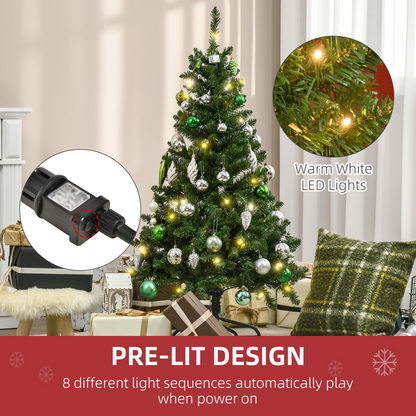 4 Feet Green Warm White LED Christmas Tree with 8 Light Patterns & Controller