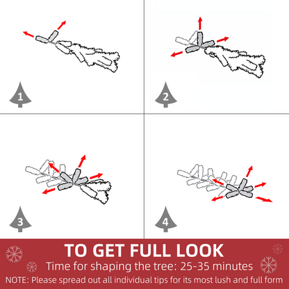 6ft Green Christmas Tree with Warm White LEDs, 8 Light Patterns