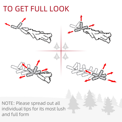 6ft Multicolour Fibre Optic Christmas Tree with Star Topper & Metal Base