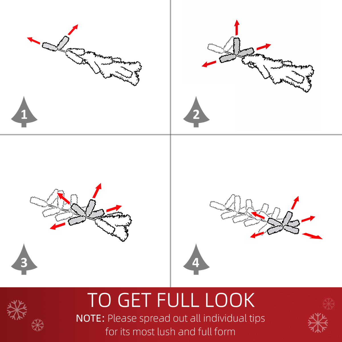 5ft Snow Artificial Christmas Tree with Metal Stand - 680 Tips, White