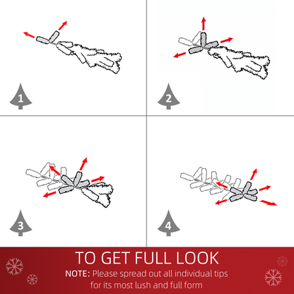 5ft Snow Artificial Christmas Tree with Metal Stand - 680 Tips, White