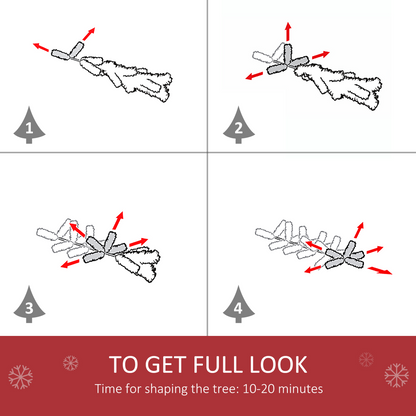 5ft Prelit Fiber-Optic Christmas Tree with Multicolor LED Lights