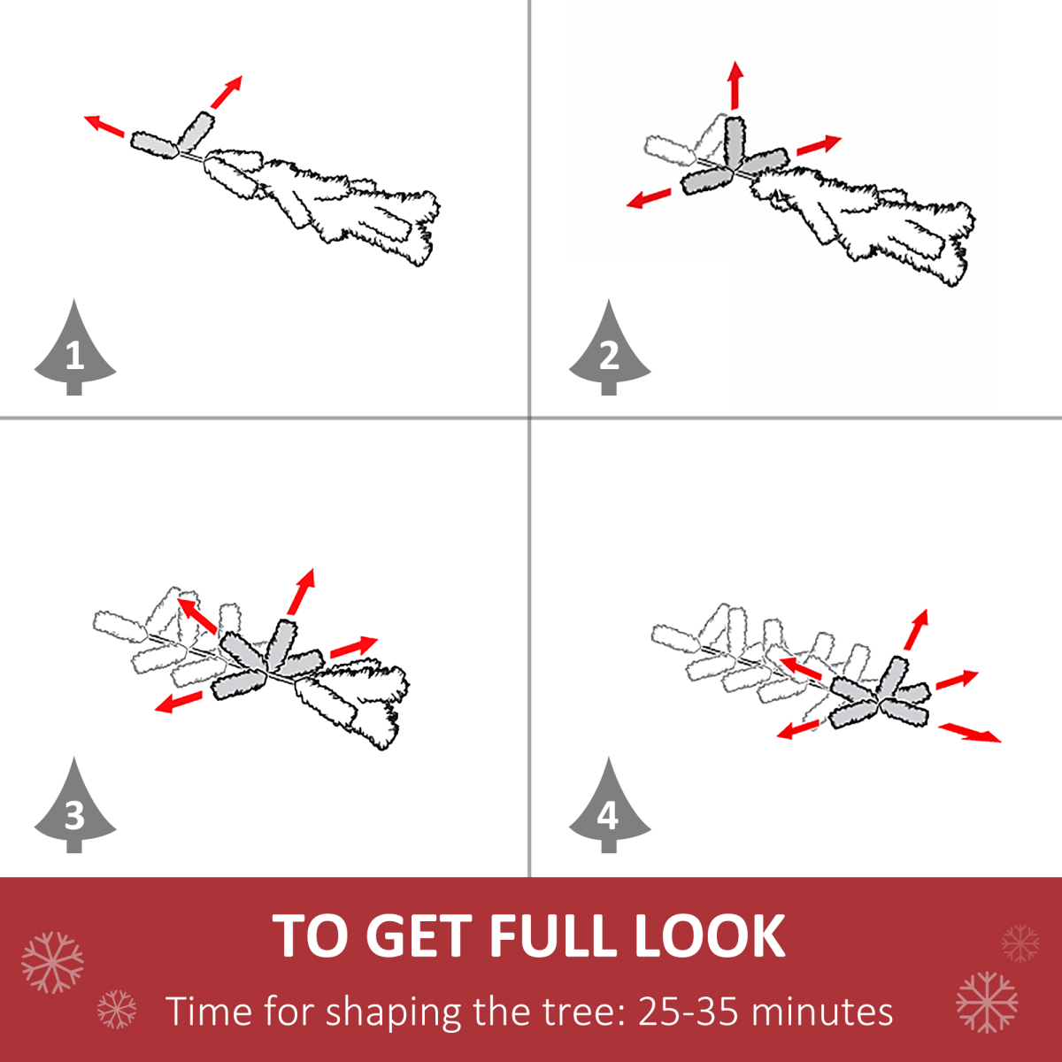5ft Warm White LED Christmas Tree - 8 Light Sequences, Green