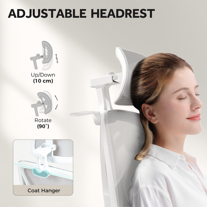 HOMCOM Ergonomic Office Chair, Recliner Computer Chair with Footrest, Grey