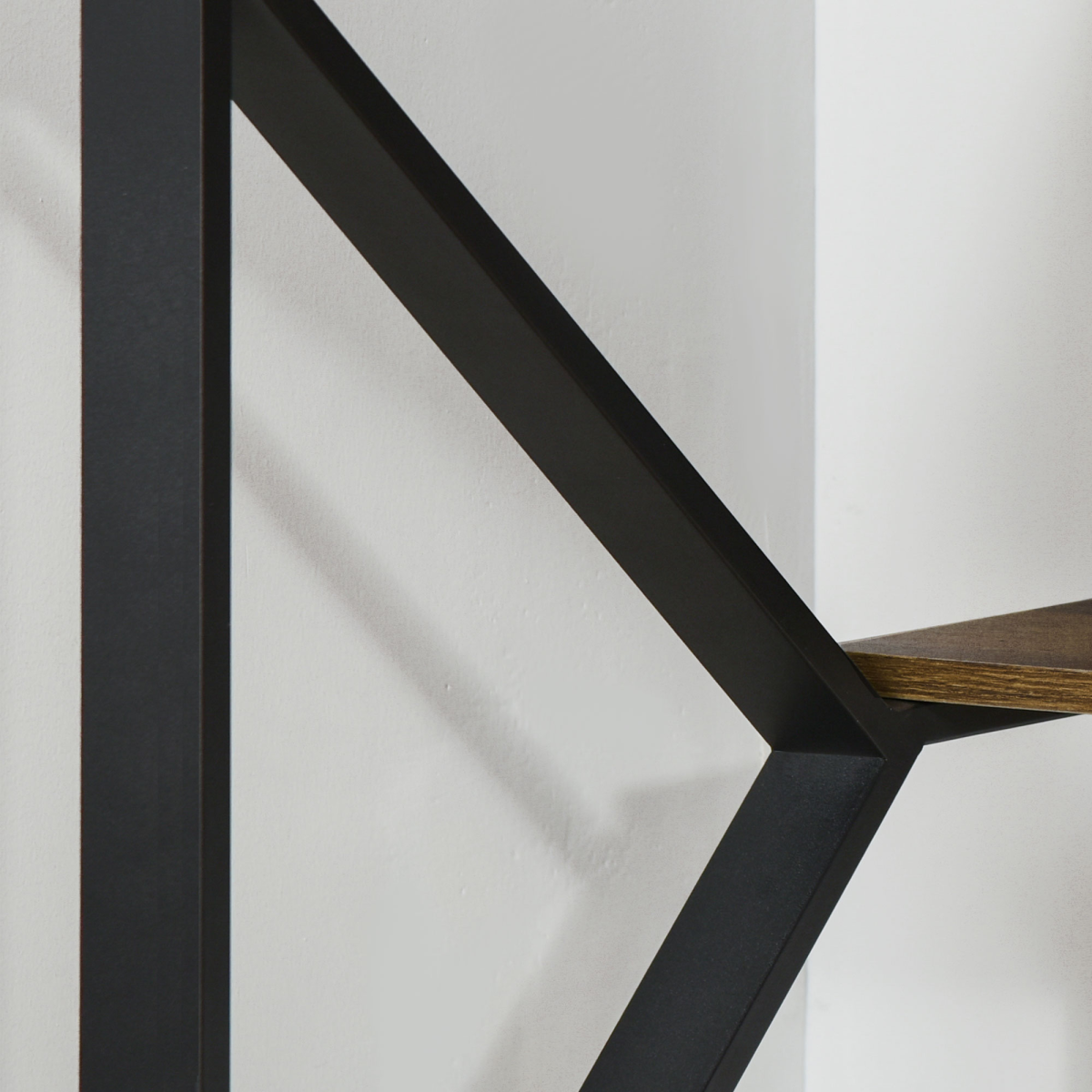 K-Shaped Steel Desk with Storage Shelf – Home Office Computer Table