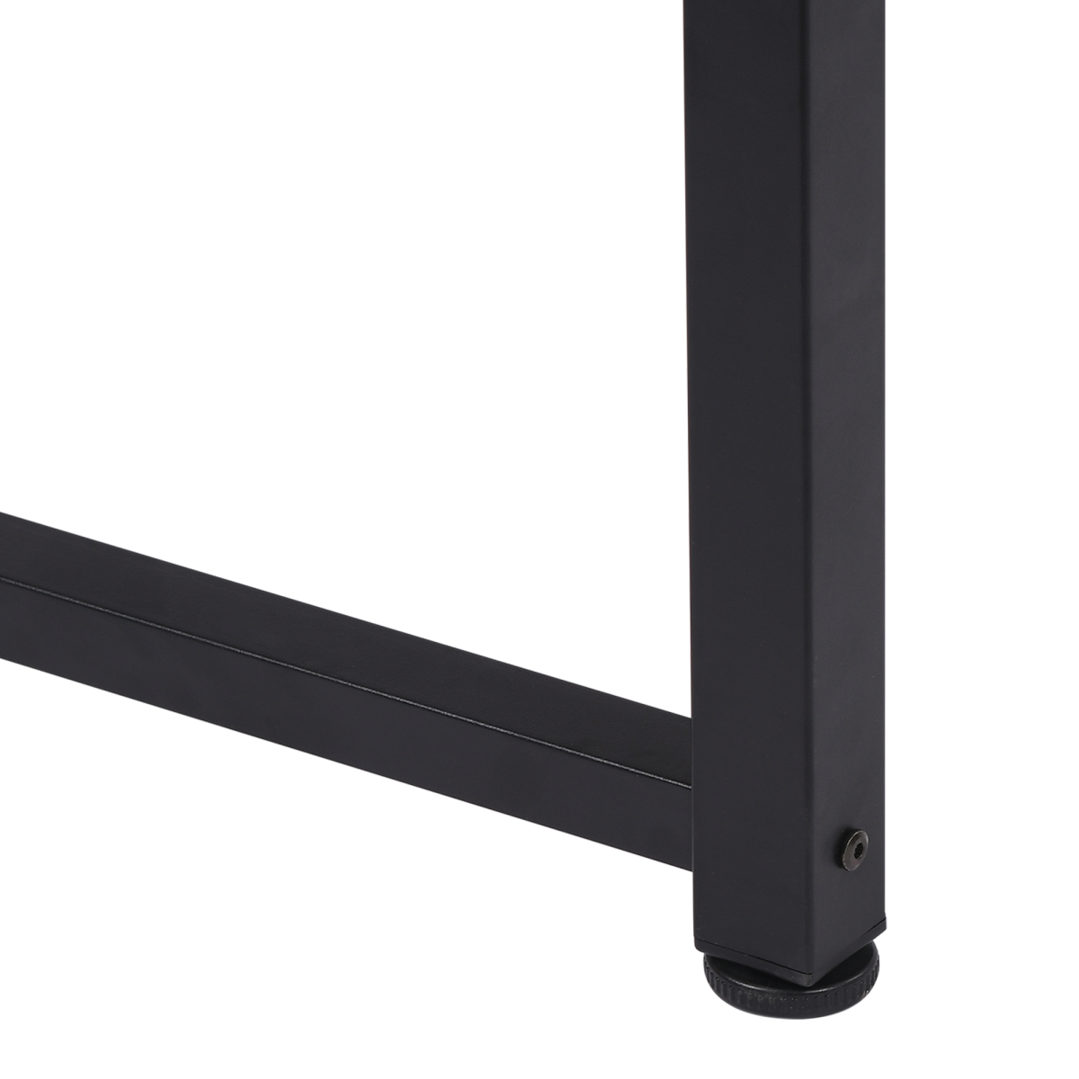 Oak Grain Tone Computer Desk with Black Metal Frame, 120W x 60D x 76H cm