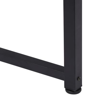 Oak Grain Tone Computer Desk with Black Metal Frame, 120W x 60D x 76H cm