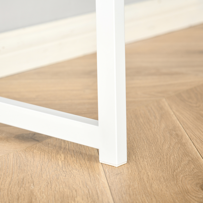 L-Shape Folding Desk with 2 Shelves – Oak Tone Study Table