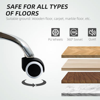 HOMCOM Executive Office Chair, Recliner Computer Chair with Footrest, Cream