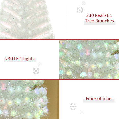 5ft Prelit Fiber-Optic Christmas Tree with Multicolor LED Lights