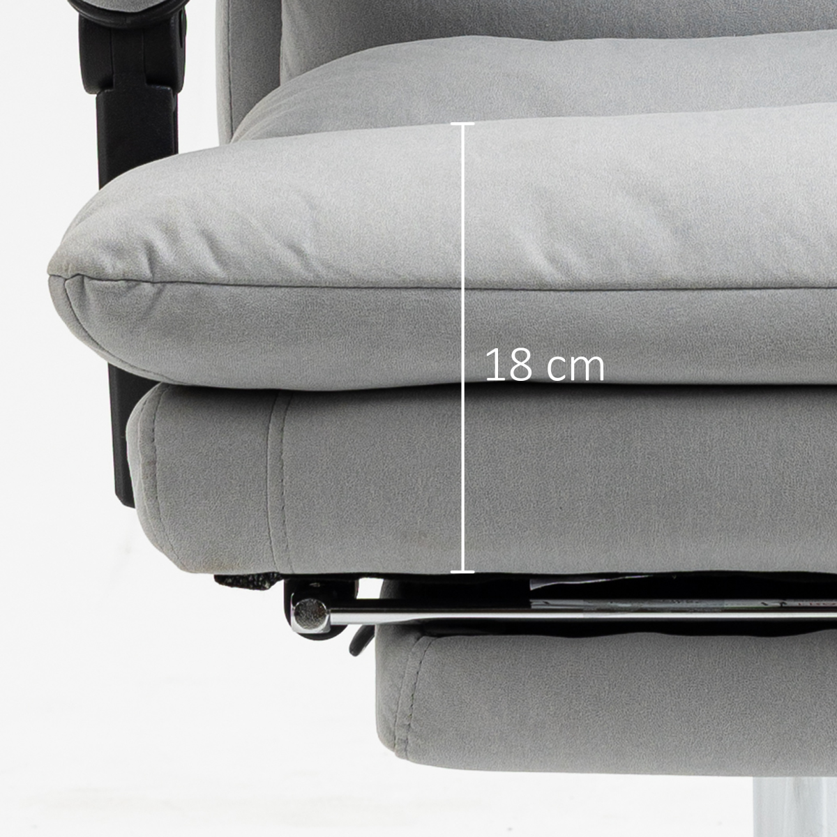 Vinsetto Microfibre Vibration Massage Office Chair with Heat, Footrest, Grey