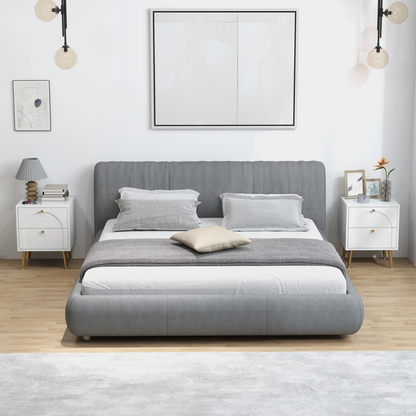 HOMCOM 2-Piece Bedside Tables Set with 2 Drawers for Bedroom, White