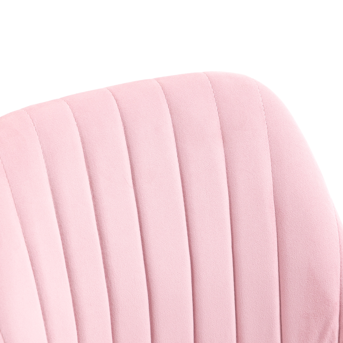 Vinsetto Velvet Office Chair with Adjustable Height and Wheels, Pink