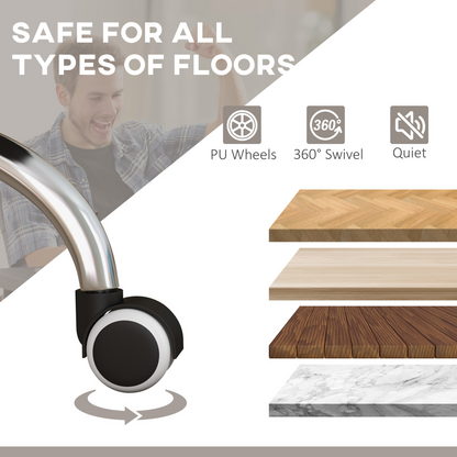 Vinsetto PU Leather Vibration Massage Office Chair with Heat, Footrest, Grey