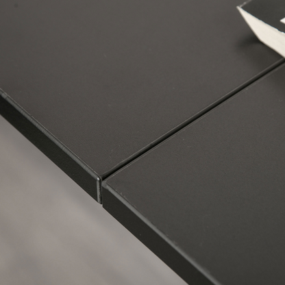 L-Shaped Corner Desk with Drawer, Black, Home Office by HOMCOM