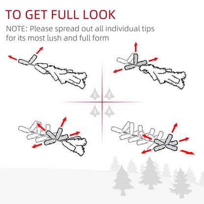 4ft Snow-Dipped Prelit Christmas Tree with Green & White LED Fiber Optic Lights