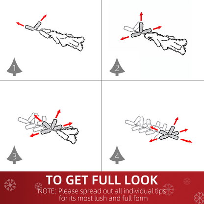 5ft Indoor Artificial Xmas Tree with Berry Decor, 184 PET Tips & Metal Stand