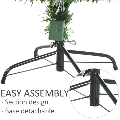 5ft White 90-LED Christmas Tree with Star Topper, Tri-Base, Pre-Lit