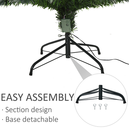 6ft White LED Christmas Tree - 90 LEDs, Star Topper, Tri-Base, Pre-Lit