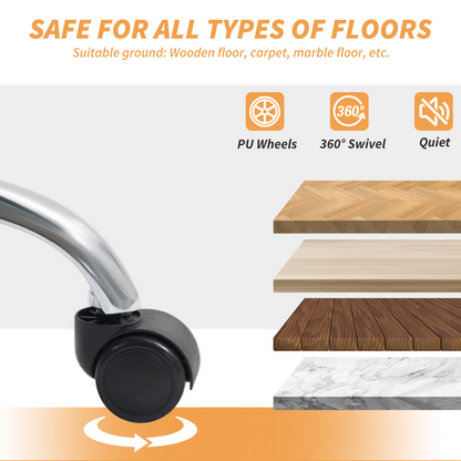 HOMCOM Office Chair with Adjustable Lumbar Support, Computer Chair, Grey