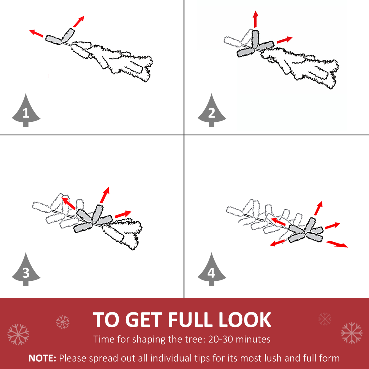 5ft Pre-Lit Fibre Optic Christmas Tree with Multi-Colour Lights & Star Topper