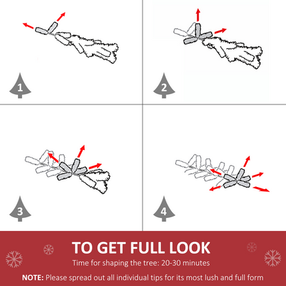 5ft Pre-Lit Fibre Optic Christmas Tree with Multi-Colour Lights & Star Topper