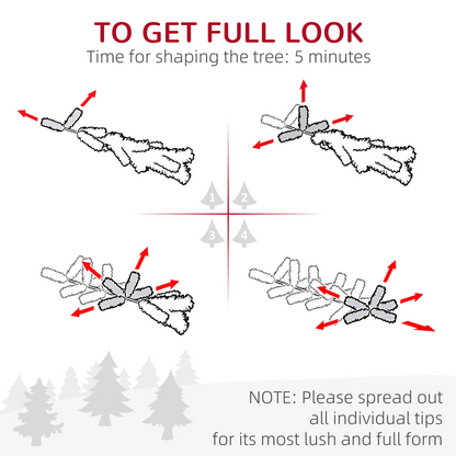 3ft Indoor Artificial Christmas Tree with Warm White LEDs & Concrete Base