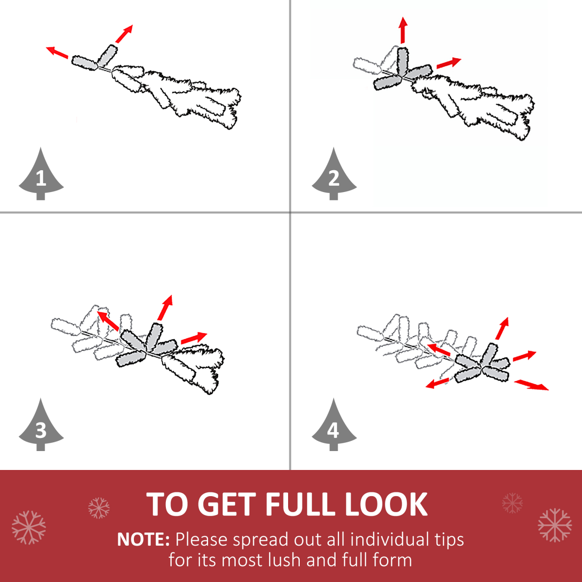 HOMCOM 6ft Pre-Lit Christmas Spruce Tree - 200 LED Lights, Gold Tips