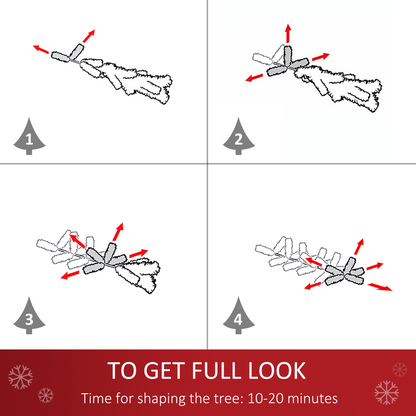 2ft Pre-lit Tabletop Christmas Tree with Black Pot, Fiber Optics & LED Lights