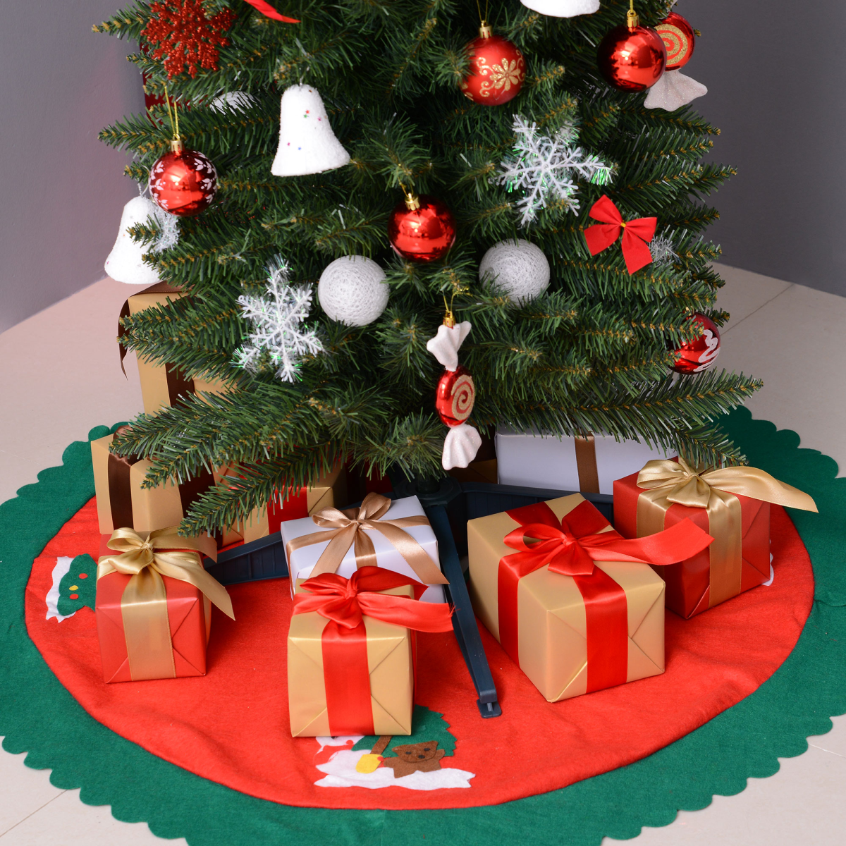2.1m Pencil-Slim Artificial Pine Christmas Tree - 499 Tips & Stand
