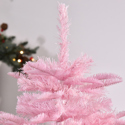 4ft Pink Artificial Christmas Tree - Auto-Open, 341-Branch Full Look
