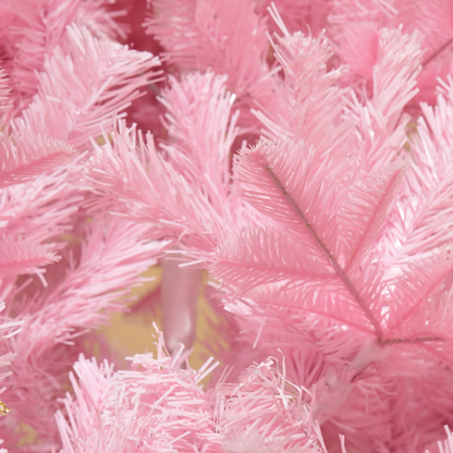 6ft Pink Artificial Christmas Tree - 892 Branches, Automatic Open