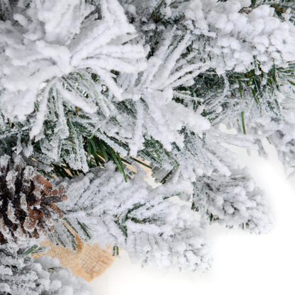 3ft Indoor Artificial Christmas Tree with Warm White LEDs & Concrete Base