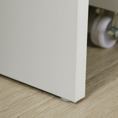 White 5-Drawer Computer Desk for Home Office - Writing Desk with Storage