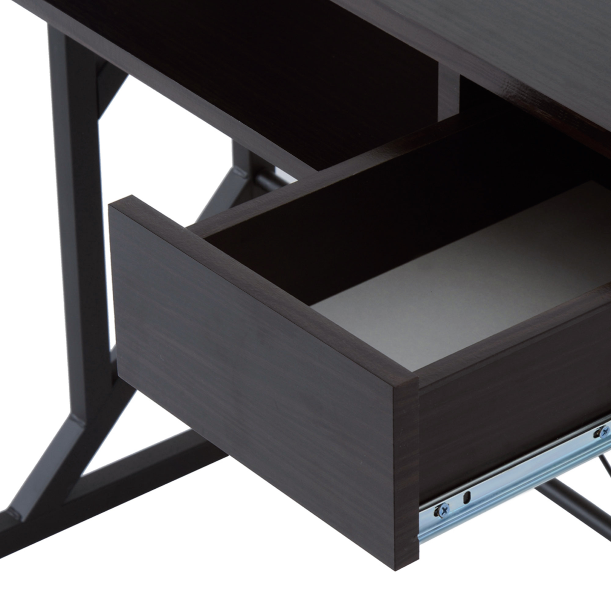 HOMCOM Dark Brown Computer Desk with Keyboard Tray, Elevated Shelf & CPU Stand
